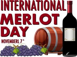 design de banner do dia internacional do merlot vetor