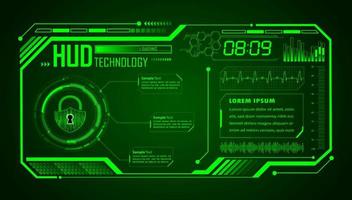 fundo de tecnologia hud moderno vetor