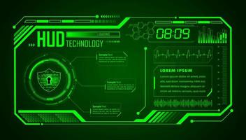 fundo de tecnologia hud moderno vetor