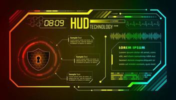 fundo de tecnologia hud moderno vetor