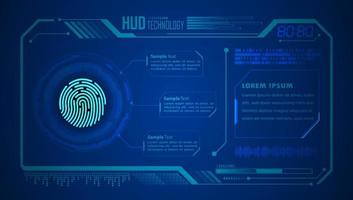fundo de tecnologia hud moderno vetor