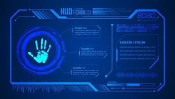 fundo de tecnologia hud moderno vetor