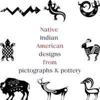 desenhos nativos americanos de cerâmica e pictograma vetor