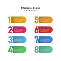 modelo de infográfico de negócios abstrato colorido vetor