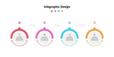 modelo de infográfico de negócios abstrato colorido vetor