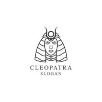 modelo de design de logotipo de ícone de Cleópatra. luxo, vetor