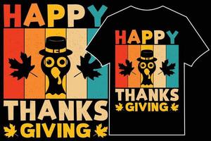 vetor de design de t-shirt de ação de Graças. feliz Dia de Ação de Graças