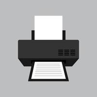 ícone de cor de vetor plano de impressora