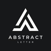 elemento de design de modelo de logotipo abstrato criativo letra inicial um monograma geométrico ou minimalista com estilo moderno, fonte moderna. logotipo para negócios, negócios ou carteira de identidade, branding e empresa. vetor