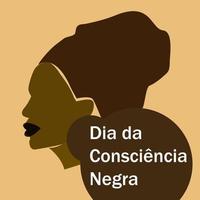 dia da consciencia negra ilustração abstrata mulheres modernas design de portrei vetor