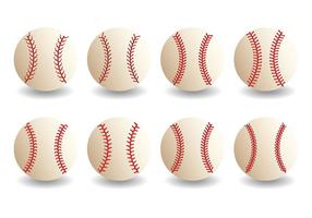 Vetor de ícones de laços de baseball grátis