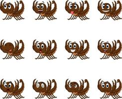 escorpião com diferentes expressões faciais vetor