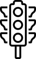 ícone de linha para semáforo vetor