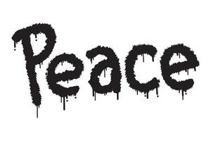 texto de paz de grafite. ilustração vetorial. vetor