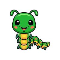 personagem de desenho animado de lagarta bonitinha vetor