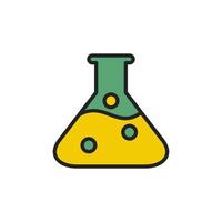 vidraria de laboratório ou ilustração de design de ícone de tubo de ensaio vetor