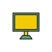 tela de computador desktop ou monitor ícone sinal design gráfico vetor
