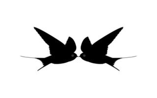 silhueta de pássaro de andorinha voadora para logotipo, pictograma, site. ilustração de arte ou elemento de design gráfico. ilustração vetorial vetor