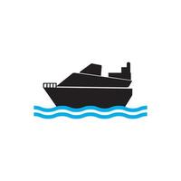 logotipo do ícone do navio, ilustração de design vetorial vetor