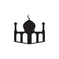 logotipo do ícone da mesquita, design vetorial vetor