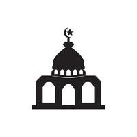 logotipo do ícone da mesquita, design vetorial vetor