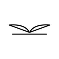 ilustração de ícone de linha de livro aberto. ilustração de ícone relacionada à leitura. design vetorial simples editável. vetor