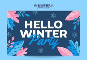 design de inverno de férias para publicidade, banners, folhetos e panfletos vetor