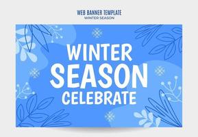 design de inverno de férias para publicidade, banners, folhetos e panfletos vetor