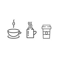 ilustração de design de vetor de ícone de café