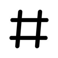 ícone de hashtag simples vetor