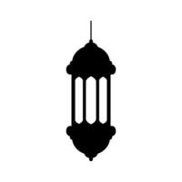 ícone plano de lanterna islâmica vetor