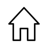 ícone de contorno simples de casa vetor