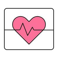 um ícone de design exclusivo de eletrocardiograma vetor