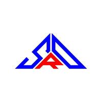 design criativo do logotipo da letra srd com gráfico vetorial, logotipo simples e moderno srd em forma de triângulo. vetor