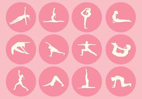 12 vetores de pose de yoga