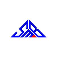 design criativo do logotipo da carta smb com gráfico vetorial, logotipo simples e moderno smb em forma de triângulo. vetor