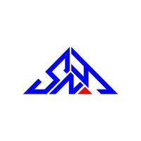 design criativo do logotipo da carta sny com gráfico vetorial, logotipo sny simples e moderno em forma de triângulo. vetor