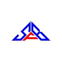 design criativo do logotipo da carta sfb com gráfico vetorial, logotipo simples e moderno sfb em forma de triângulo. vetor