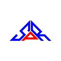 design criativo do logotipo da carta spr com gráfico vetorial, logotipo simples e moderno spr em forma de triângulo. vetor