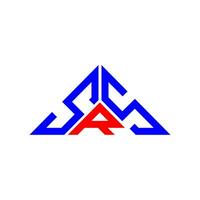 srs carta logotipo design criativo com gráfico vetorial, srs logotipo simples e moderno em forma de triângulo. vetor