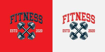 modelo de logotipo de fitness. vetor de logotipo moderno de ginásio. apto para logotipo esportivo, marca, empresa, centro de saúde, pôster, adesivo, emblema, crachá. vetor eps 10.