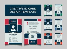 modelo de design de cartão de identificação moderno criativo vetor