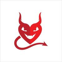 ilustração de design de ícone de vetor de chifre de diabo