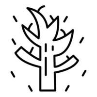 estilo de ícone de árvore seca vetor