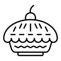 estilo de ícone de torta de cereja vetor