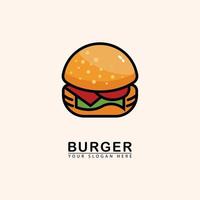 logotipo de ícone de hambúrguer de comida abstrata vetor