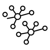 estilo de ícone de estrutura molecular vetor