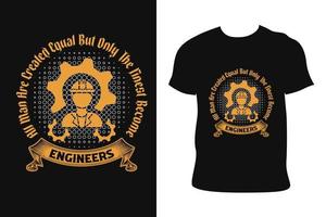 design de camiseta de engenheiros. camiseta de engenheiros. Vetor grátis de camiseta de engenheiro.