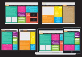 Web Adaptativa Colorida vetor