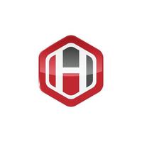 design de logotipo de letra hexagonal h vetor